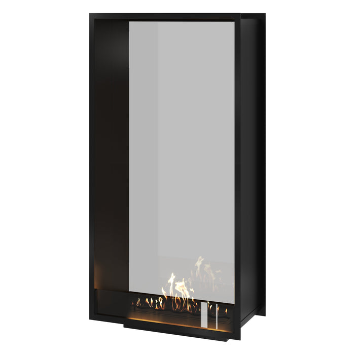 Bioethanol Tunnelkamin Halb-Vollglas Vertikal FAME 80x200 Wild Flame Raumteiler zweiseitig durchsichtig