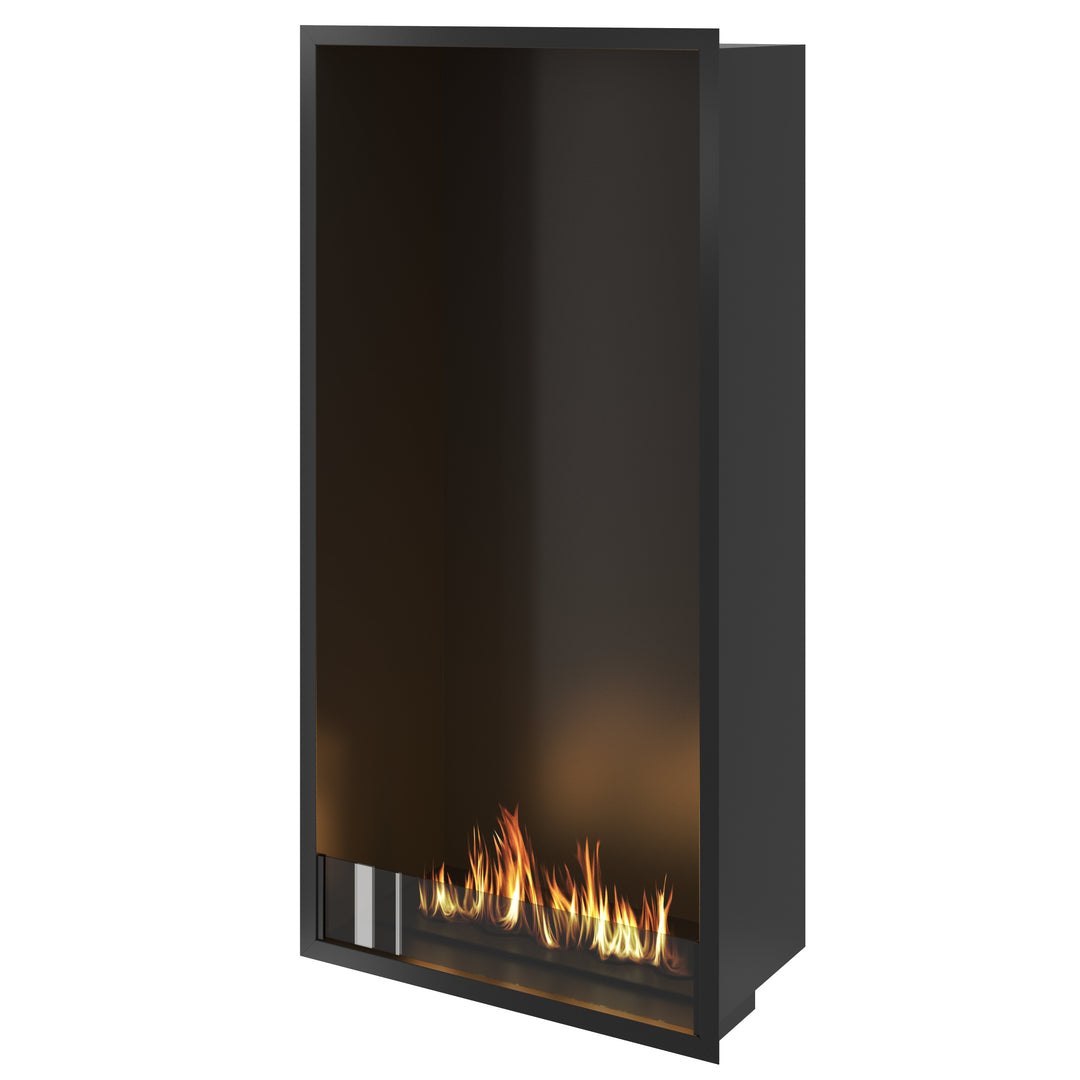 Bioethanol Einbau Kamin Ofen SELECTED Vertikal 70x140x35cm von Wild Flame