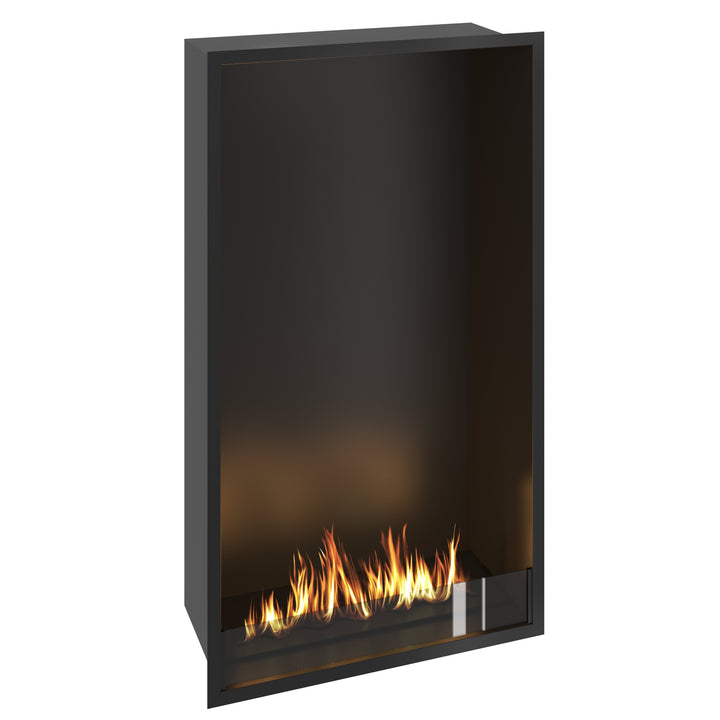 Bioethanol Einbau Kamin Ofen SELECTED Vertikal 80x140x35cm von Wild Flame Seitlich