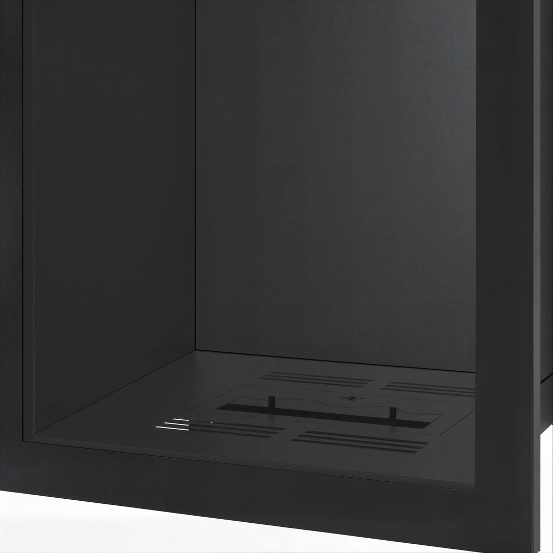 Bioethanol Einbaukamin SELECTED Vertikal 60 cm breit, Brennkammer mit Brenner im Detail