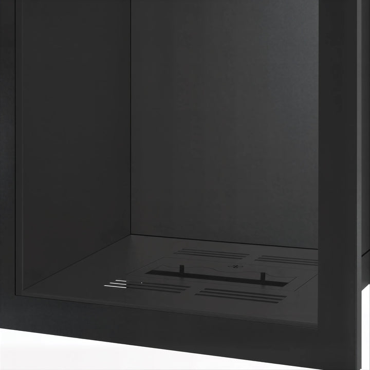 Bioethanol Einbaukamin SELECTED Vertikal 60 cm breit, Brennkammer mit Brenner im Detail