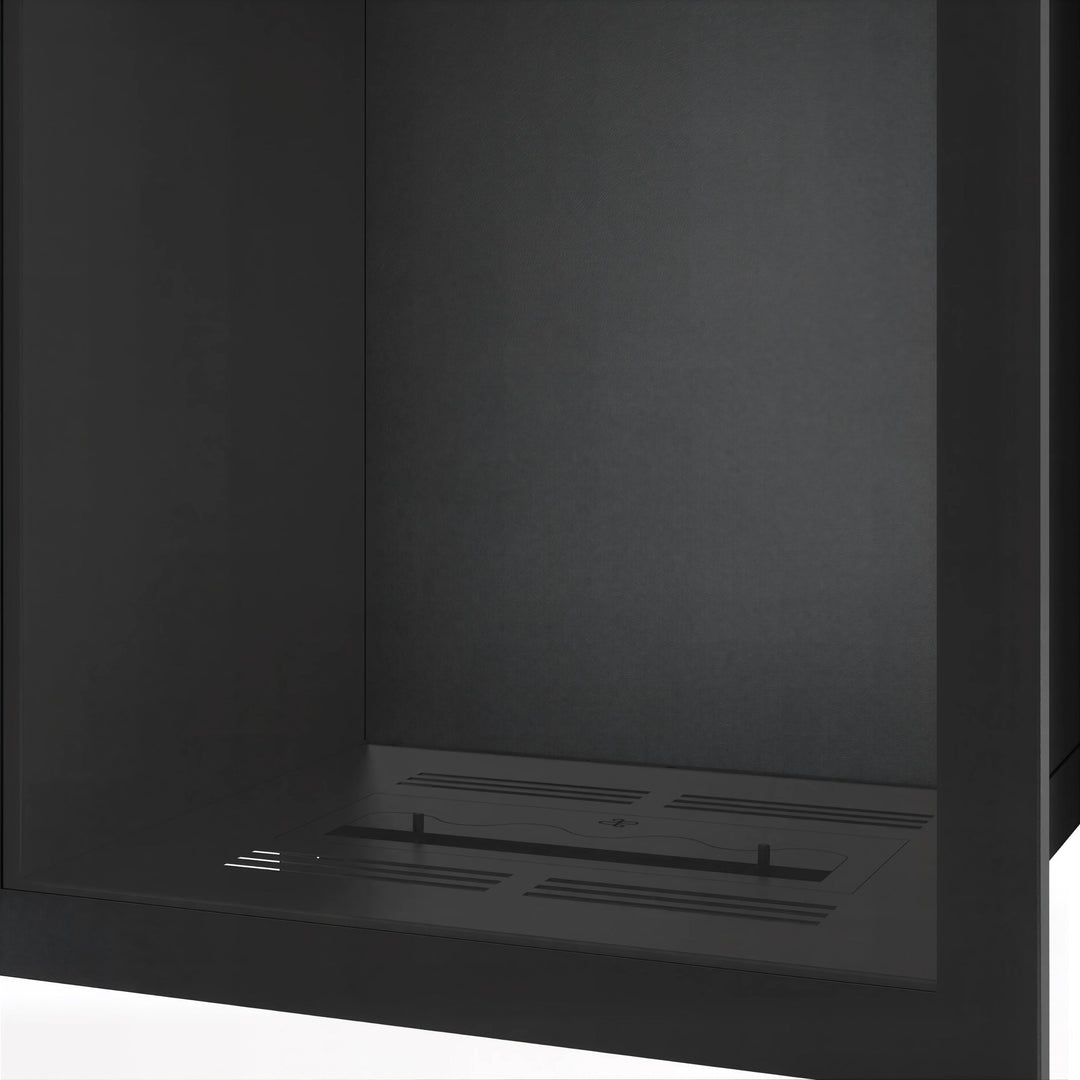 Bioethanol Einbaukamin SELECTED Vertikal 70 cm breit, Brennkammer mit Brenner im Detail