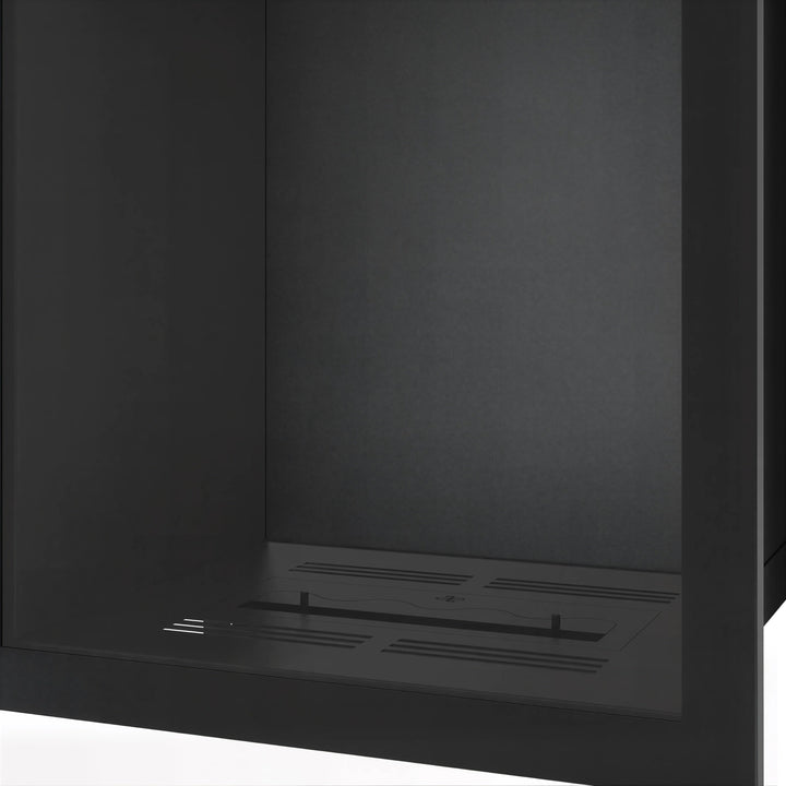 Bioethanol Einbaukamin SELECTED Vertikal 70 cm breit, Brennkammer mit Brenner im Detail