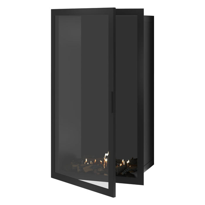Bioethanol Einbaukamin Vollglas Vertikal SELECTED 80x180
