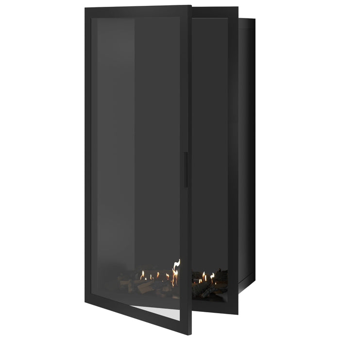 Bioethanol Einbaukamin Vollglas Vertikal SELECTED 80x200