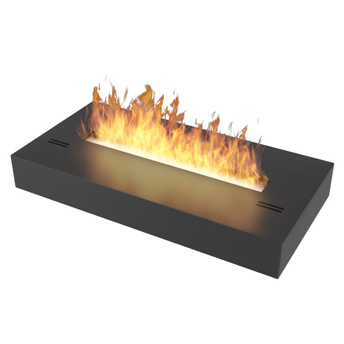 Bioethanol Tischkamin Kamineinsatz SIMPLEBOX 600 in Schwarz ohne Flammen, Perspektivansicht