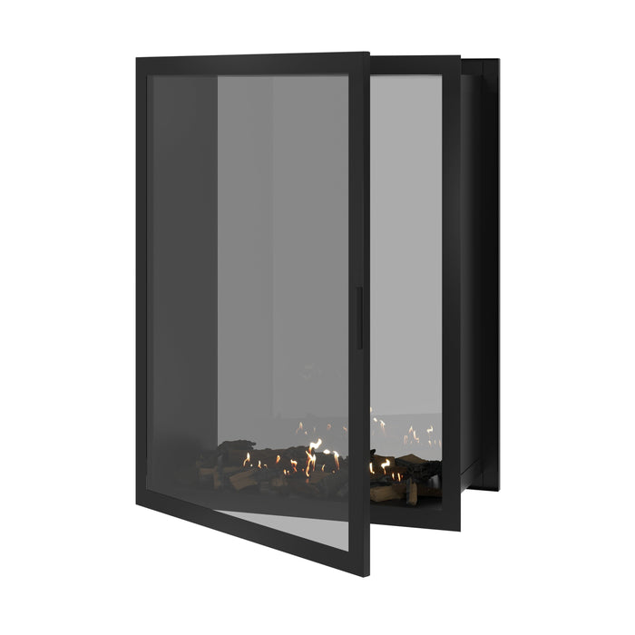 Bioethanol Einbau Tunnelkamin Vertikal Vollglas - FAME 100x120