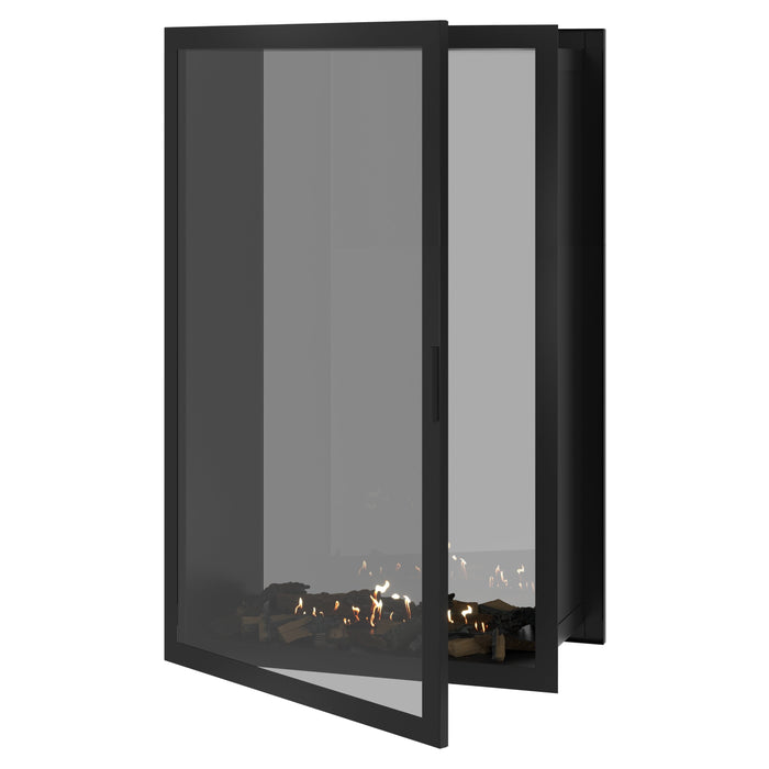 Bioethanol Einbau Tunnelkamin Vertikal Vollglas - FAME 100x180