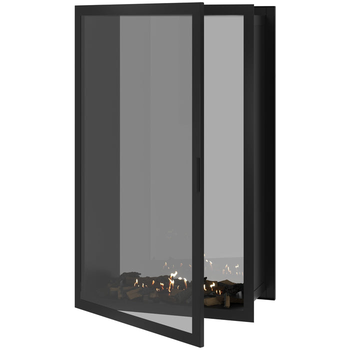 Bioethanol Einbau Tunnelkamin Vertikal Vollglas - FAME 100x200