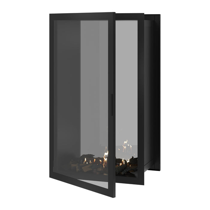 Bioethanol Einbau Tunnelkamin Vertikal Vollglas - FAME 80x160