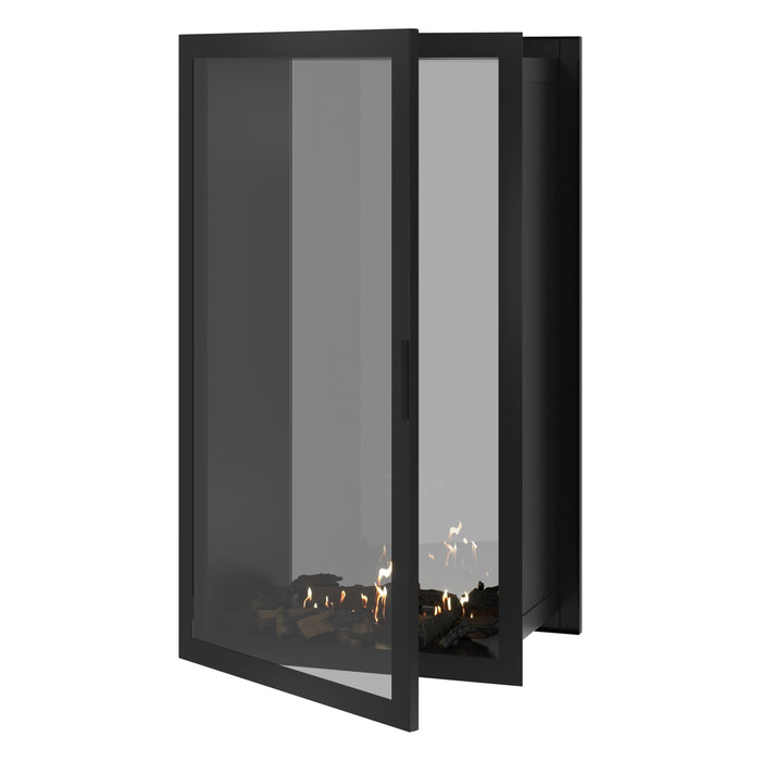 Bioethanol Einbau Tunnelkamin Vertikal Vollglas - FAME 80x180