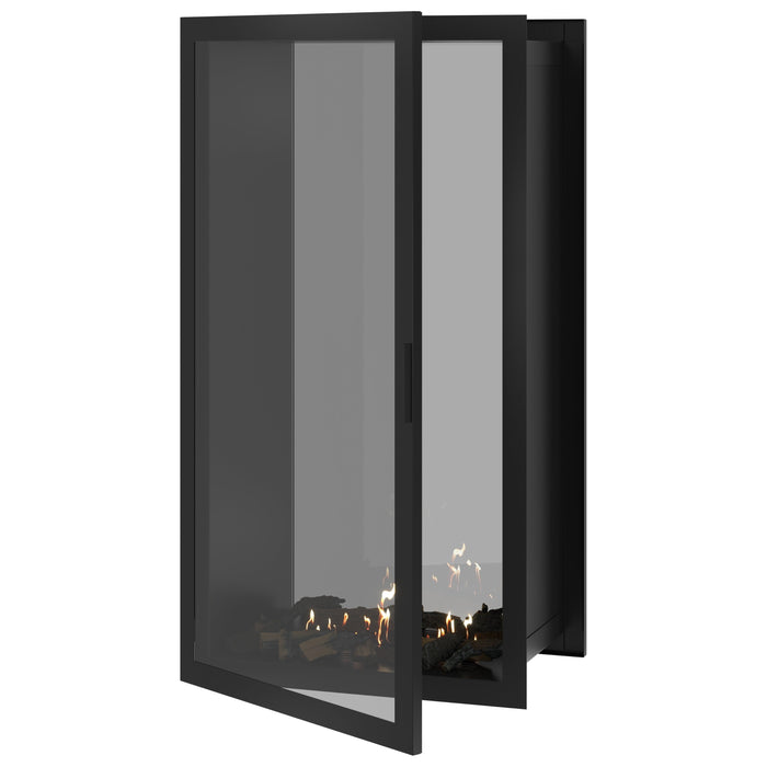 Bioethanol Einbau Tunnelkamin Vertikal Vollglas - FAME 80x200
