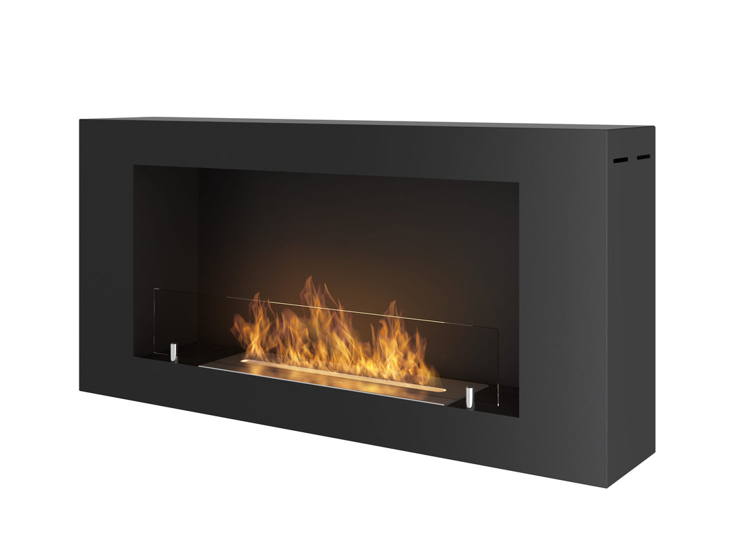 Bioethanol Wandkamin BLACK BOX 900 InFire SimpleFire Ethanol Kamin Wandmontage mit Glas