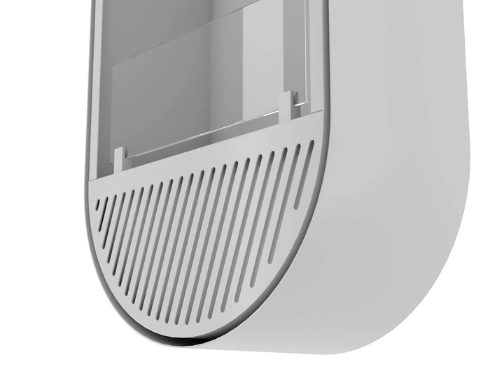 Bioethanol Wandkamin INCYRCLE SLIM Vertikal Weiss InFire SlimFire Bio Ethanol Wand Kamin Ofen Wandmontage Biokamin mit Glas Seitlich Details