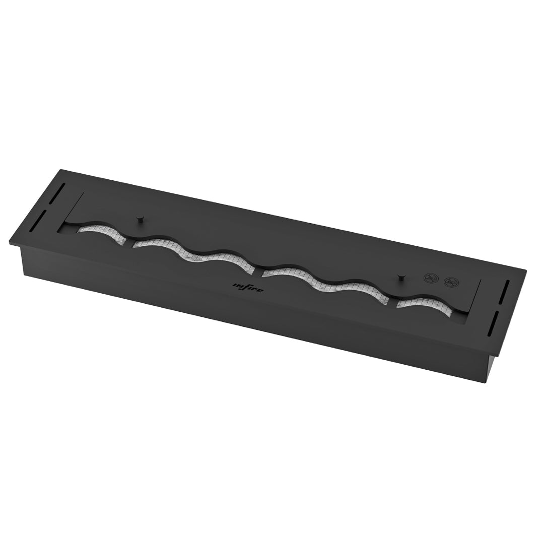 Bioethanol Brenner WAVE 50cm von InFire SlimFire TÜV-Zertifikat DIN Norm Schwarz Ethanol Bio Kassette Einsatz