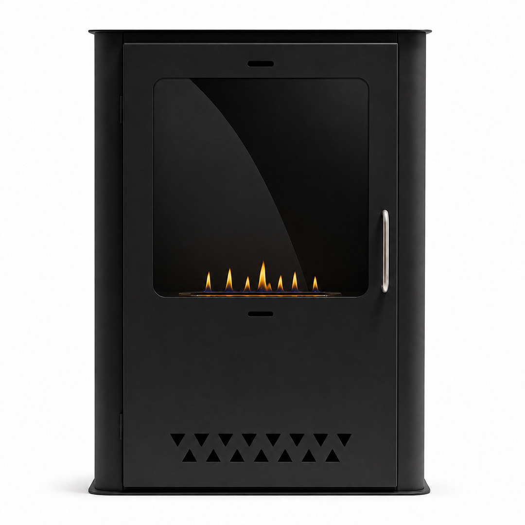 CALENZARA Bioethanol Standkamin Schwarz frontal