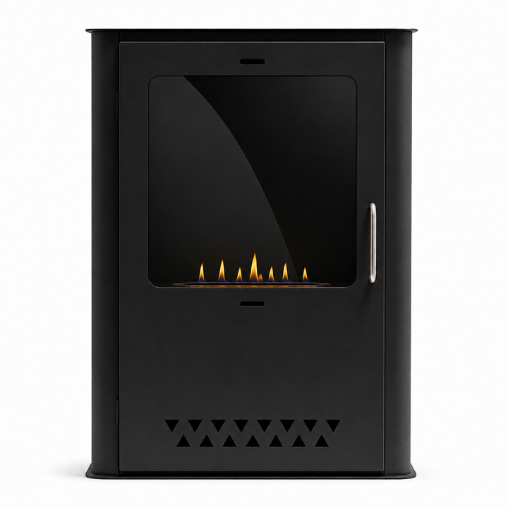 CALENZARA Bioethanol Standkamin Schwarz frontal