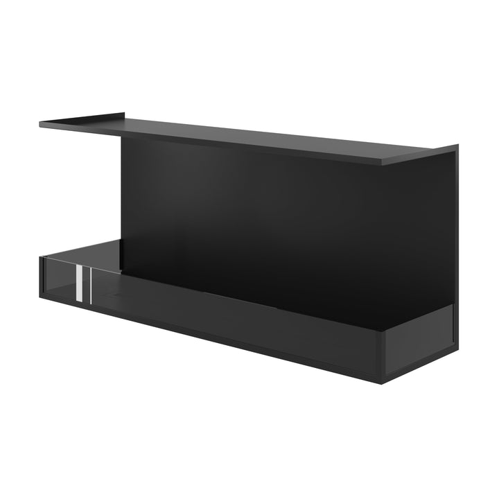 Dreiseitiger Bioethanol Einbaukamin MATE 130 cm mit Glas von Wild Flame - Draufsicht