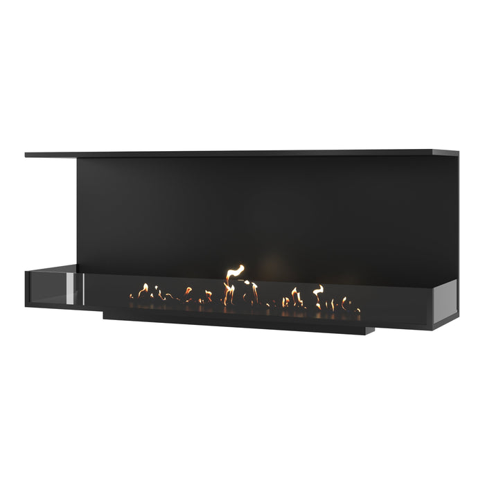 Dreiseitiger Bioethanol Einbaukamin MATE 160 cm mit Glas von Wild Flame