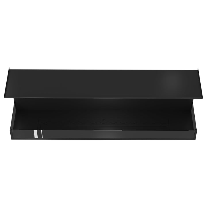 Dreiseitiger Bioethanol Einbaukamin MATE 200 cm mit Glas von Wild Flame - Detail