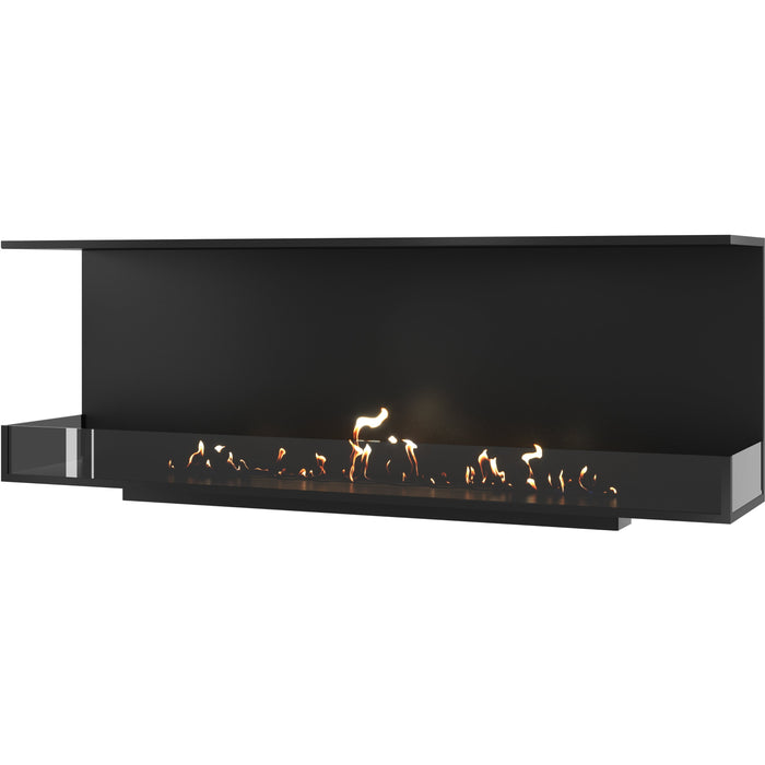 Dreiseitiger Bioethanol Einbaukamin MATE 200 cm mit Glas von Wild Flame