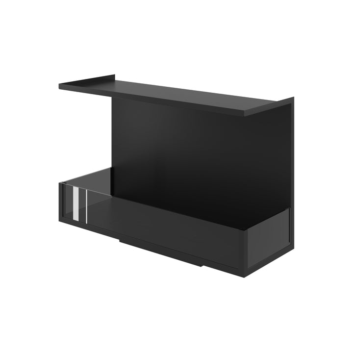 Dreiseitiger Bioethanol Einbaukamin MATE 80 cm mit Glas von Wild Flame - Draufsicht