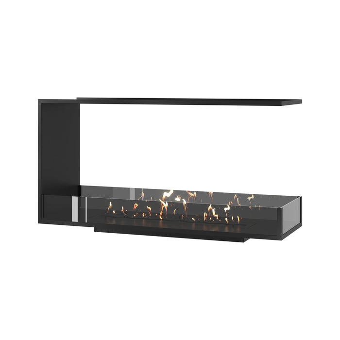Dreiseitiger Bioethanol Einbaukamin Raumteiler SAINT 120 cm mit Glas von Wild Flame