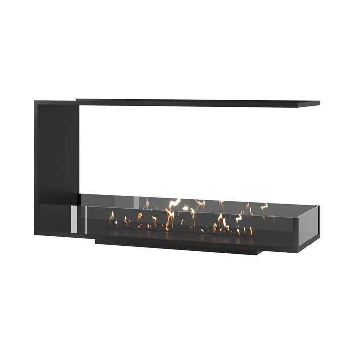 Dreiseitiger Bioethanol Einbaukamin Raumteiler SAINT 130 cm mit Glas von Wild Flame