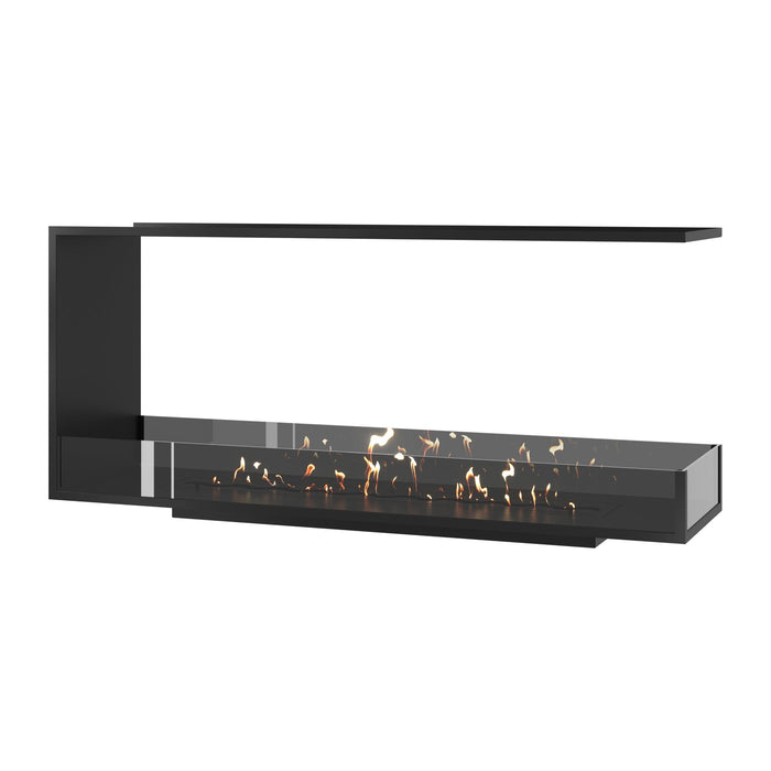 Dreiseitiger Bioethanol Einbaukamin Raumteiler SAINT 150 cm mit Glas von Wild Flame