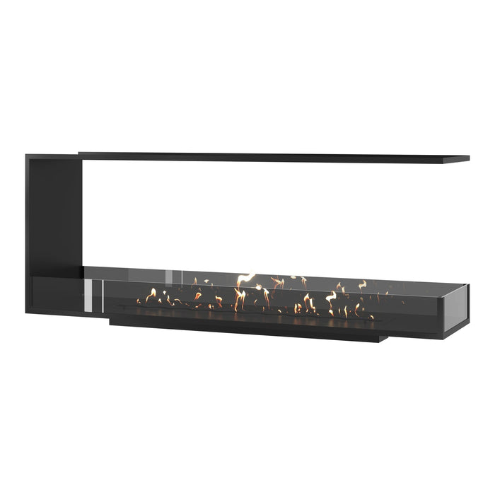 Dreiseitiger Bioethanol Einbaukamin Raumteiler SAINT 160 cm mit Glas von Wild Flame