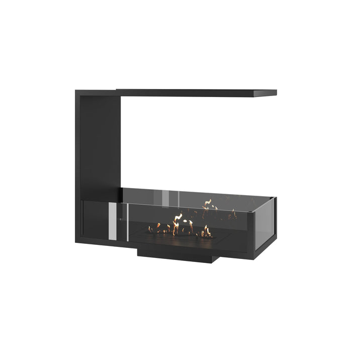Dreiseitiger Bioethanol Einbaukamin Raumteiler SAINT 60 cm mit Glas von Wild Flame