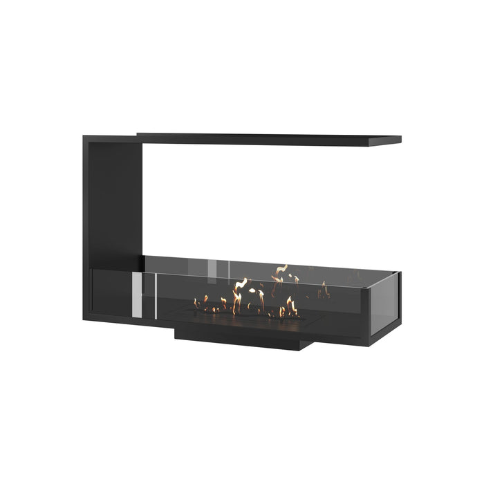 Dreiseitiger Bioethanol Einbaukamin Raumteiler SAINT 80 cm mit Glas von Wild Flame