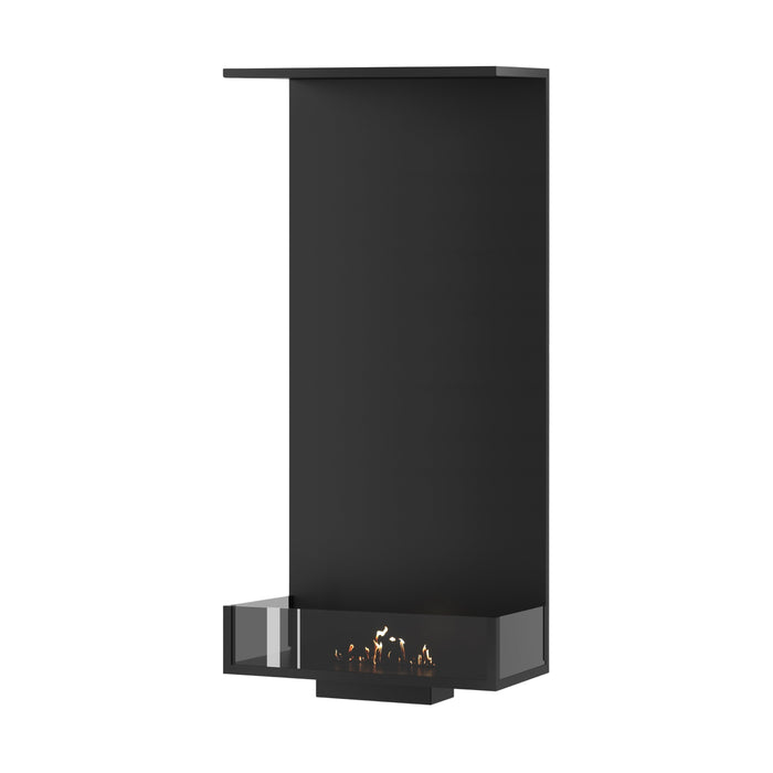 Dreiseitiger Bioethanol Einbaukamin Vertikal - MATE 60x160