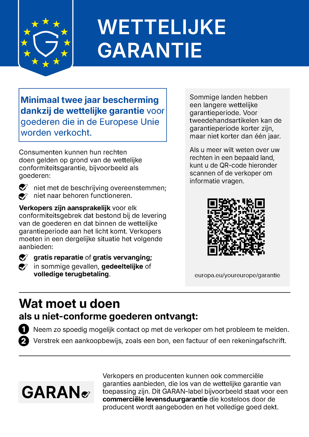 EU-mededeling over de wettelijke garantie