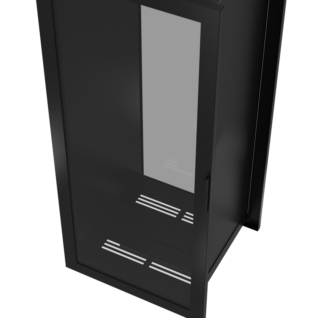 FAME Vollglas Vertikal Bioethanol Tunnelkamin 70x100 Wohnzimmer