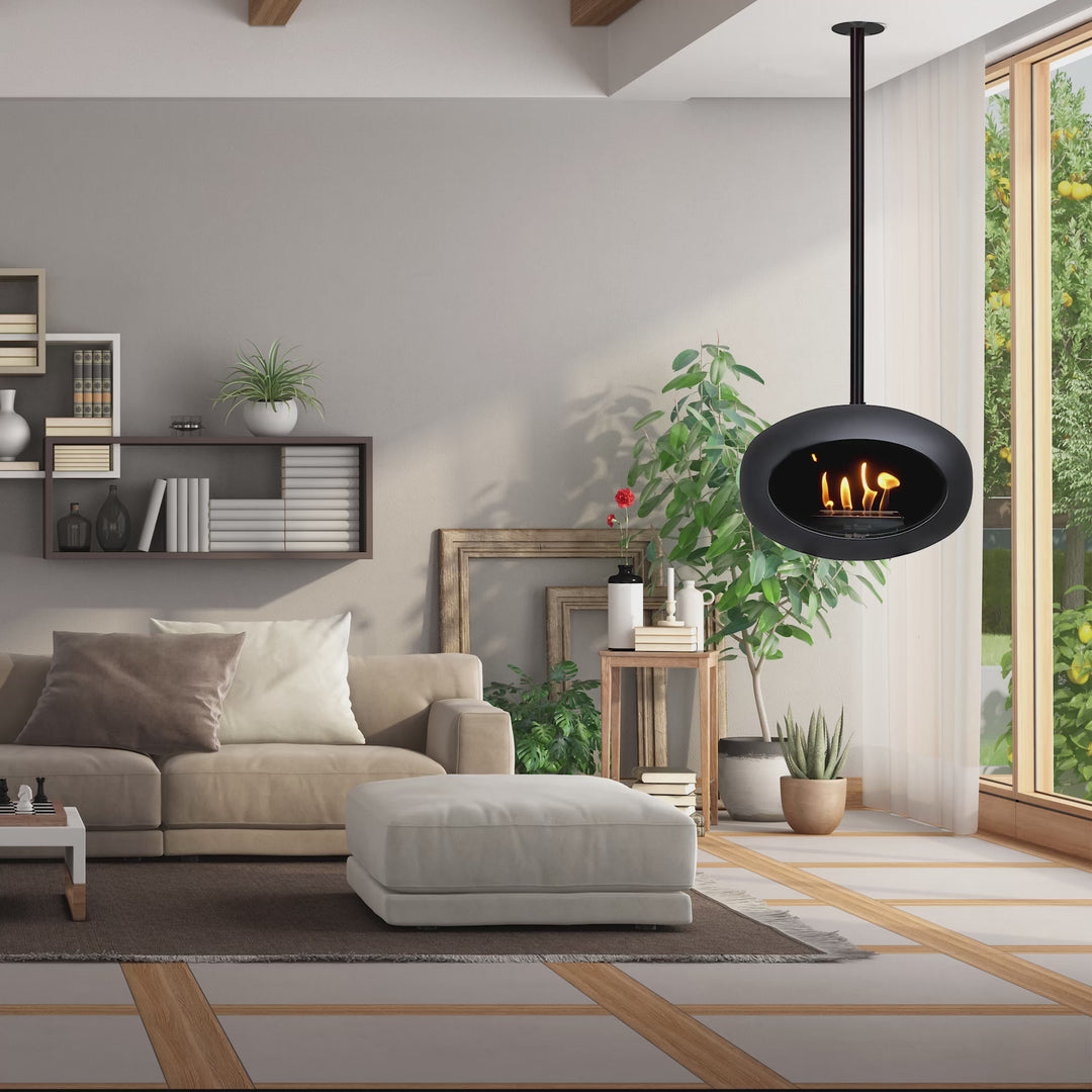 Bioethanol Deckenkamin - Le Feu DOME SKY CHROME GOLD/RVS