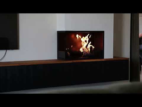 Bioethanol Eck Einbaukamin - BASE WOOD R180