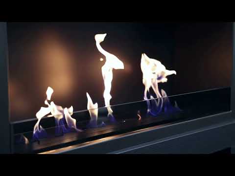 Wild Flame Bioethanol Einbau Kamin Ofen Modell SELECTED Video der Flammen Ethanol Einbaukamin mit Glas