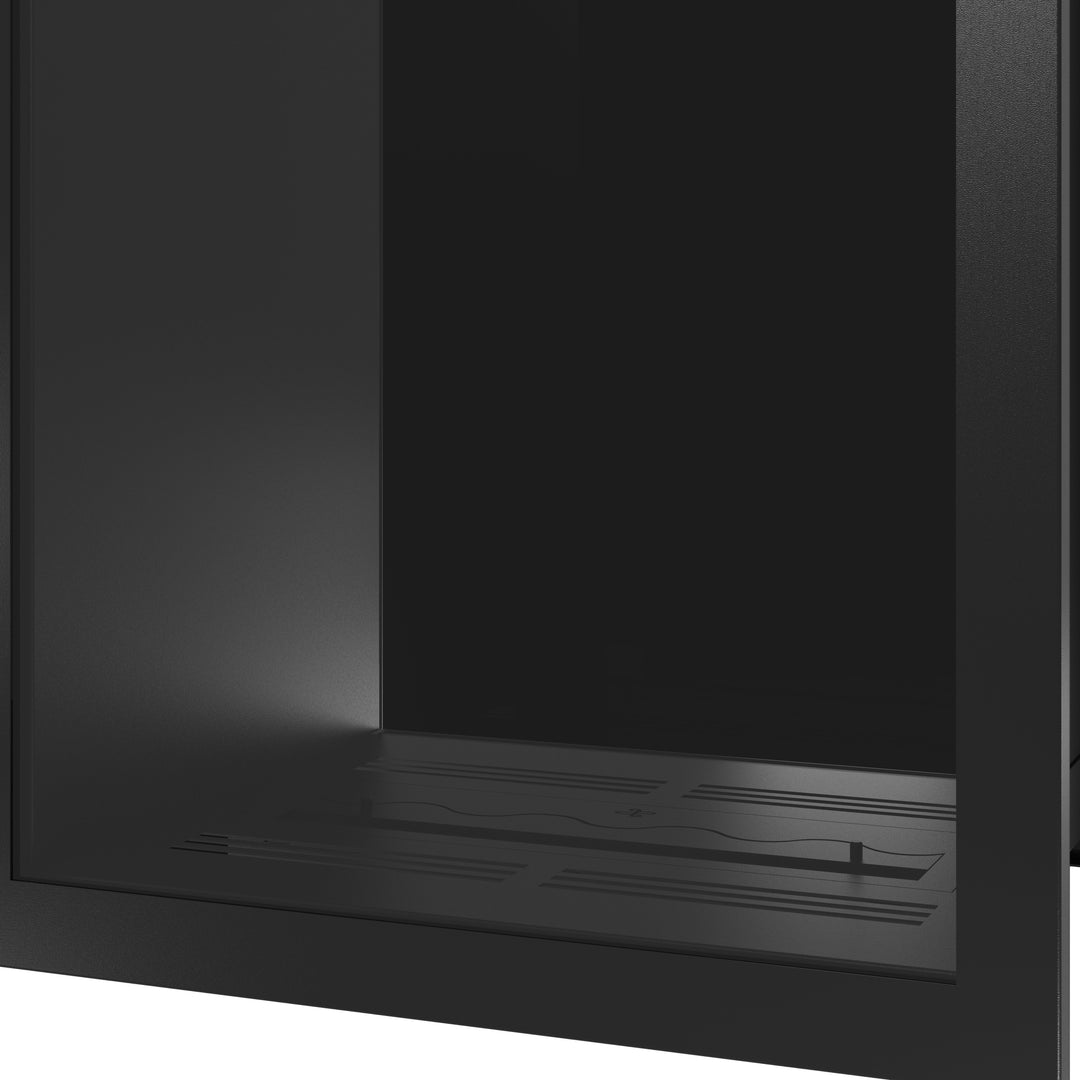 Bioethanol Einbaukamin Vollglas Vertikal SELECTED 60x140 von Wild Flame - Detailansicht Vollverglasung
