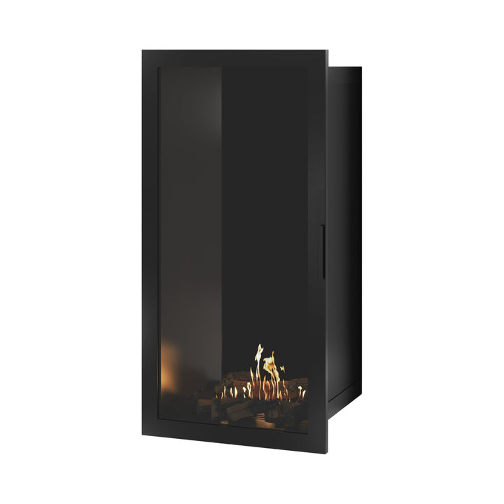 Bioethanol Einbaukamin Vollglas Vertikal SELECTED 60x160 von Wild Flame - Wohnambiente