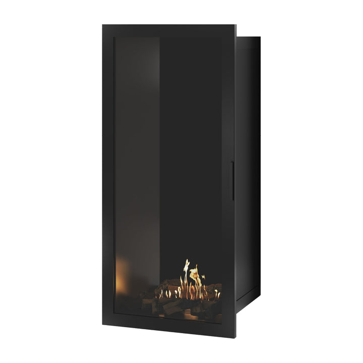 Bioethanol Einbaukamin Vollglas Vertikal SELECTED 60x180 von Wild Flame - Wohnambiente