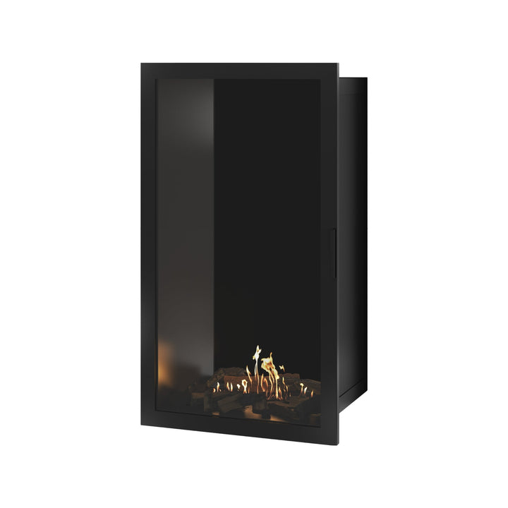 Bioethanol Einbaukamin Vollglas Vertikal SELECTED 70x120 von Wild Flame - Wohnambiente