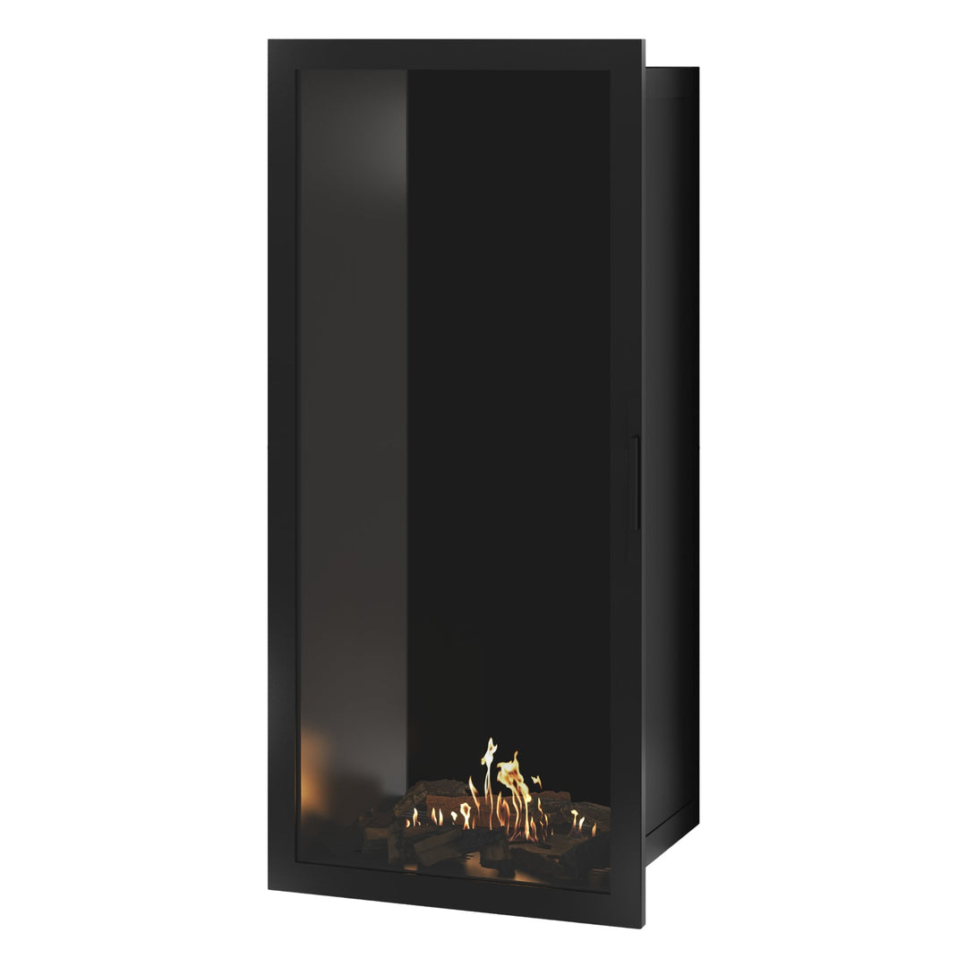 Bioethanol Einbaukamin Vollglas Vertikal SELECTED 70x200 von Wild Flame - Wohnambiente