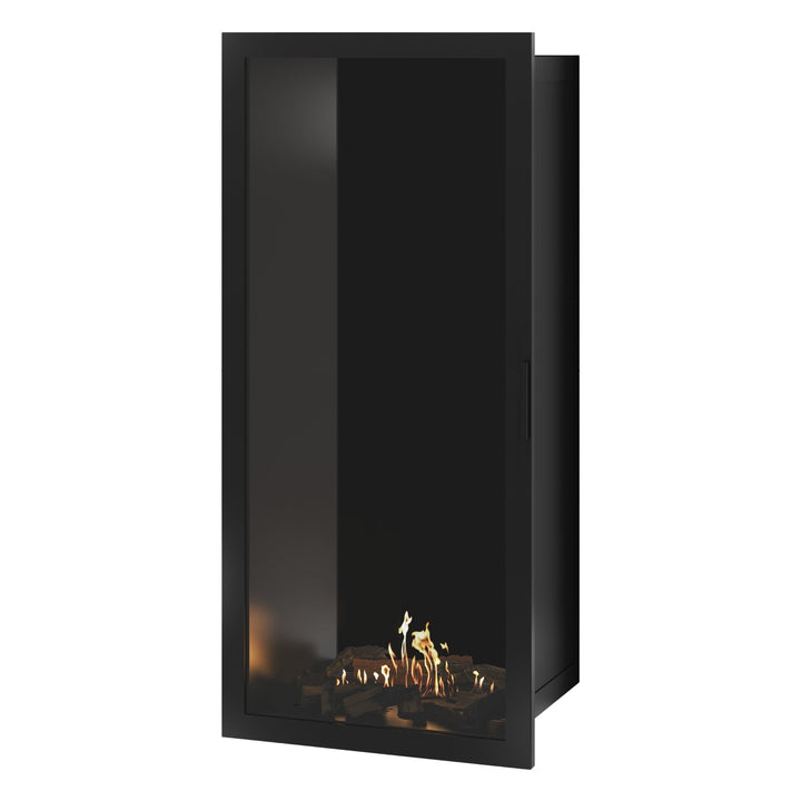 Bioethanol Einbaukamin Vollglas Vertikal SELECTED 70x200 von Wild Flame - Wohnambiente