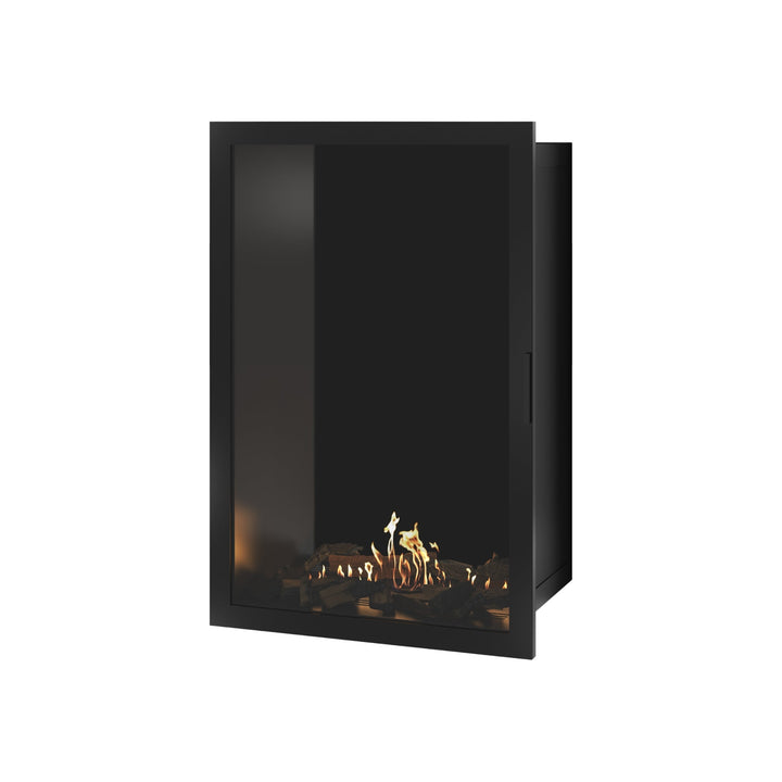 Bioethanol Einbaukamin Vollglas Vertikal SELECTED 80x100 von Wild Flame - Wohnambiente