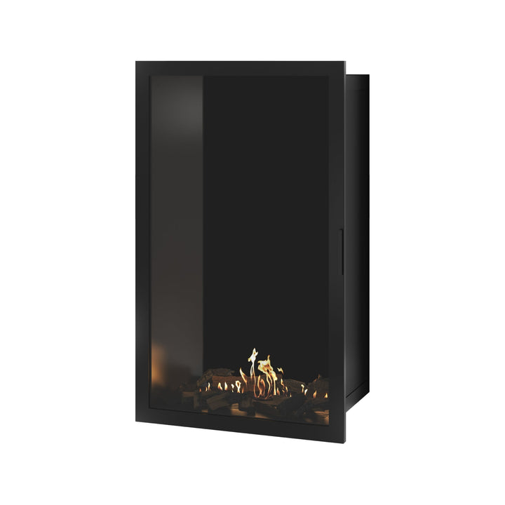 Bioethanol Einbaukamin Vollglas Vertikal SELECTED 80x120 von Wild Flame - Wohnambiente