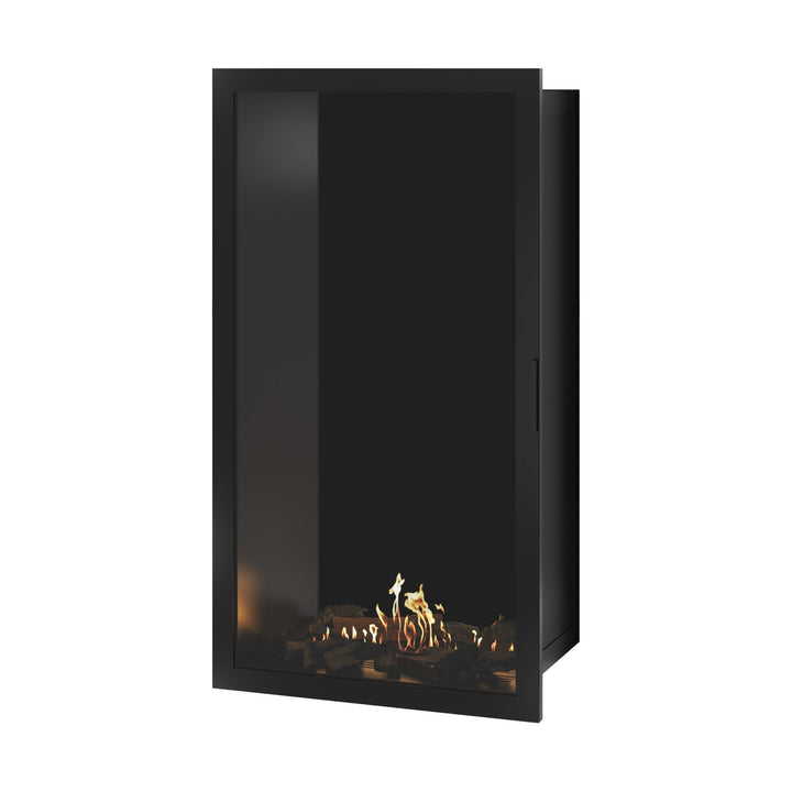 Bioethanol Einbaukamin Vollglas Vertikal SELECTED 80x160 von Wild Flame - Wohnambiente