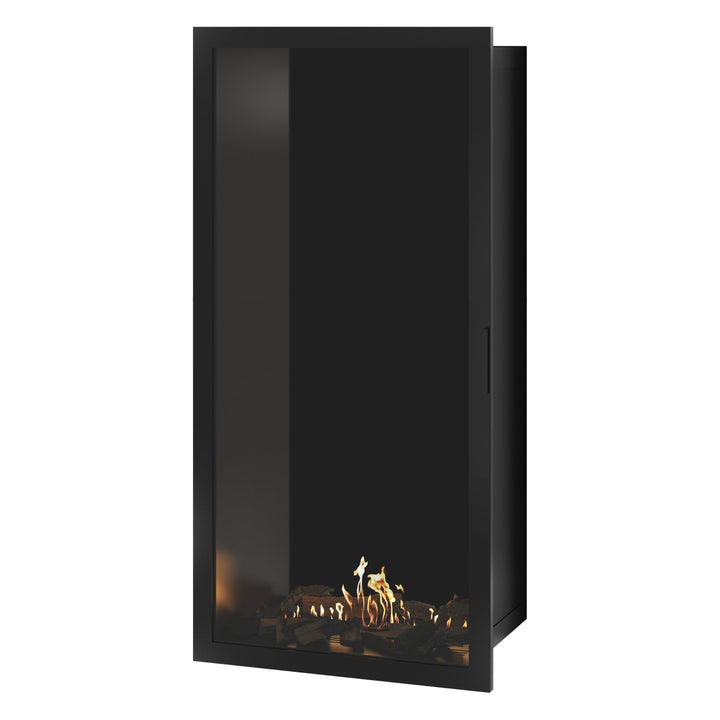 Bioethanol Einbaukamin Vollglas Vertikal SELECTED 80x200 von Wild Flame - Wohnambiente