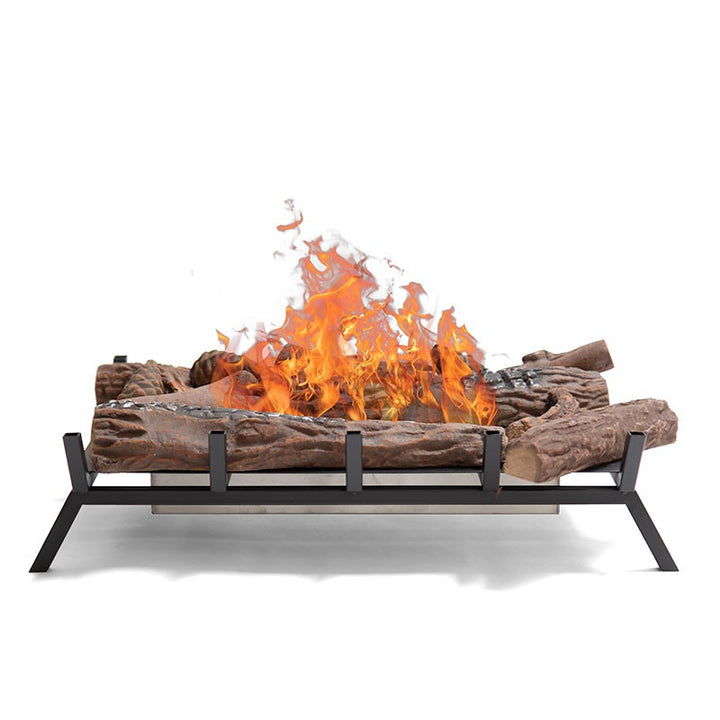 Bioethanol Tischkamin Kamineinsatz CHENEY mit Keramik Holzscheiten und Flammen, Frontansicht