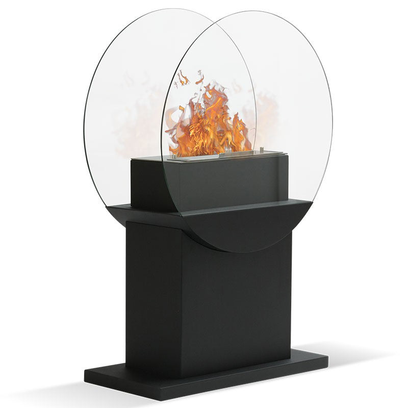 Bioethanol Tischkamin Standkamin FLUVIA in Schwarz